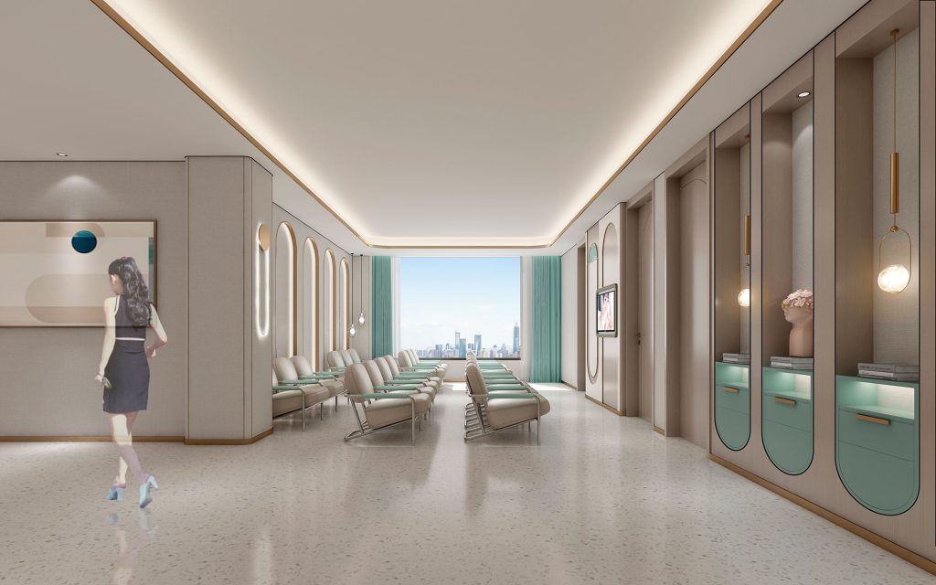 beauty salon waiting area