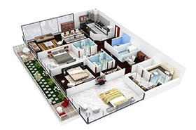 Read more about the article Three-Bedroom Apartment / House Floor Plan
