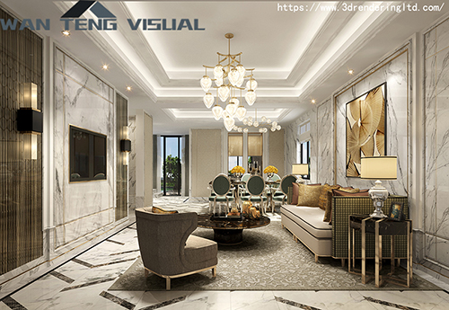 Read more about the article 3 types of marble commonly used In 3d rendering interior design
